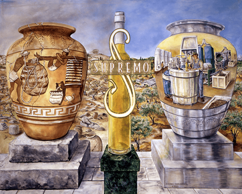 Ancient and modern olive oil jars