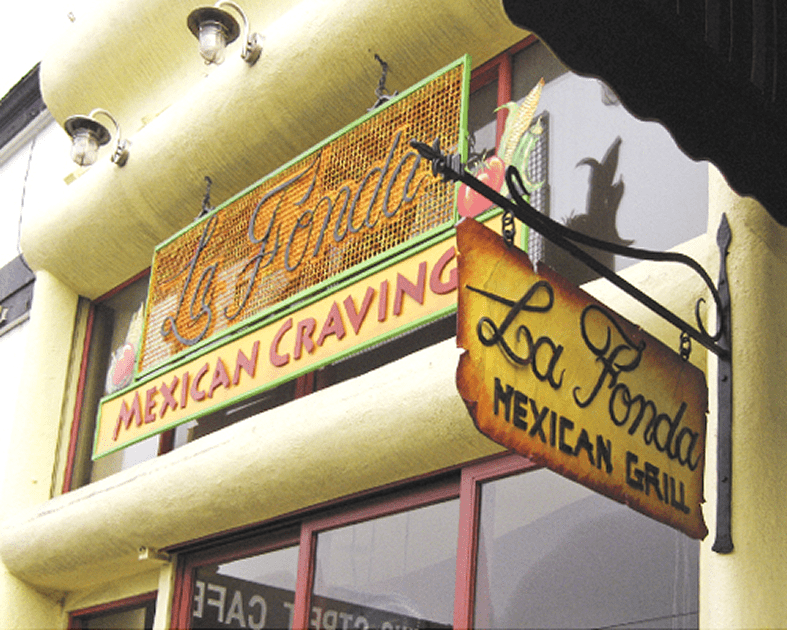 Mexican restaurant exterior signage