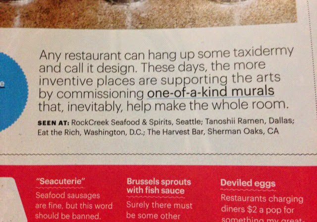 List of restaurants supporting art